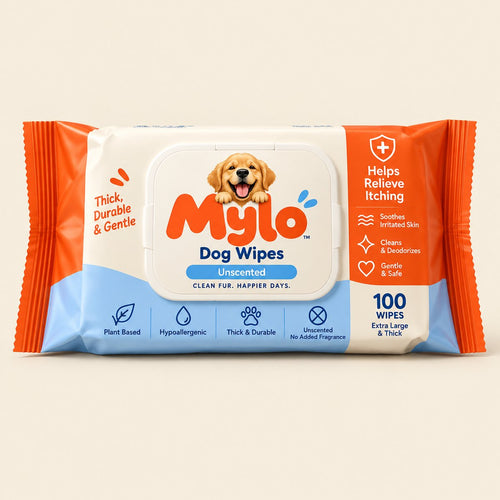 Mylo Dog Wipes Unscented, 100 wipes pack